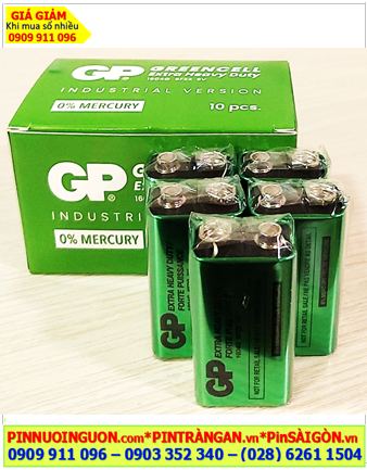 COMBO 01hộp=10viên Pin 9v GP GreenCell 1604G /6F22 Extra Super Heavy Duty _Giá chỉ 98.000/Hộp
